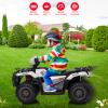 12V Kids Ride on ATV, Battery-Operated Car for Toddlers, High/Low Variable Speed Ride on Electric Vehicle with LED Light, Music, USB,1.5-2.2mph Safety Speed for Child Toy,White view 4