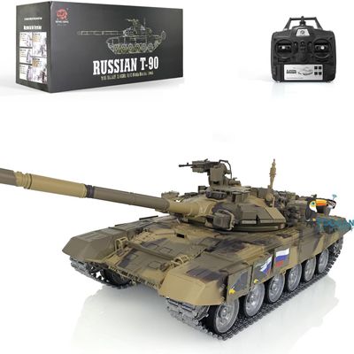 TOUCAN RC HOBBY Henglong 1/16 7.0 Russia T90 RC Tank 3938 360 Turret Metal Tracks W/Linkages