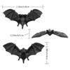 SaktopDeco Black Bats Halloween Decoration Mini 3D Plastic Bat Party Artificial Bats for Crafts Creepy Scary Prank view 2