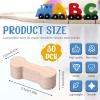 Poen 30 Pcs Wooden Dog Bone Track Connector Pack Wood Train Track Adapter Connector Pieces Toy Train Accessories for Teens to Compatible with Railway Sets view 2