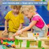 Poen 30 Pcs Wooden Dog Bone Track Connector Pack Wood Train Track Adapter Connector Pieces Toy Train Accessories for Teens to Compatible with Railway Sets view 4