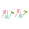 Yardwe 2sets Wooden Kids Garden Tool Set Trowel Rake Shovel Safe Toys for Boys Girls 3pcs*2 view 1