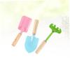 Yardwe 2sets Wooden Kids Garden Tool Set Trowel Rake Shovel Safe Toys for Boys Girls 3pcs*2 view 3