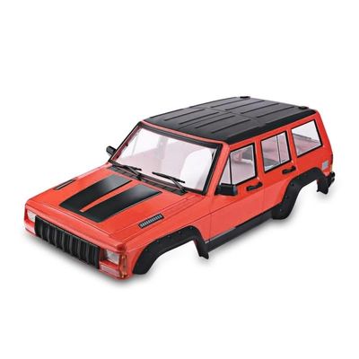 1/10 Scale Hard Plastic Cherokee Car Body Shell for 1/10 RC Crawler RC4WD AXIAL SCX10 D90 TF2 MST (wheelbase 313mm Cherokee Red)