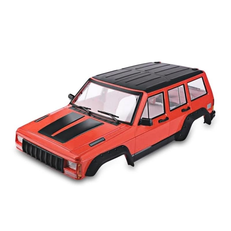 1/10 Scale Hard Plastic Cherokee Car Body Shell for 1/10 RC Crawler RC4WD AXIAL SCX10 D90 TF2 MST (wheelbase 313mm Cherokee Red)