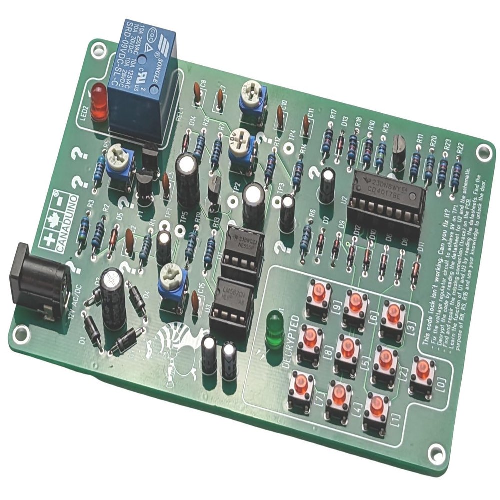 CANADUINO Electronic Education and Troubleshooting Project The Broken Code Lock - Made in Canada (USMCA Complaint = no tariffs for US customers)