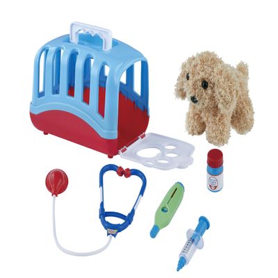 My World My Play Vet Set with Puppy and Accessories, Examine and Treat Play Vet Set, 6 Piece Set Includes Puppy Patient, Doctor Tools & Crate, Great Gift for Boys and Girls, for Ages 3+