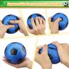 5" Foam Mini Soccer Balls for Kids Adults, Soft Squishy Slow Rising Soccer Goal Toys for Goal Sets, 3PCS Sensory Stress Ball for Office, Swimming Pool Beach Balls, Indoor Outdoor Sport Gift (Rainbow) view 2