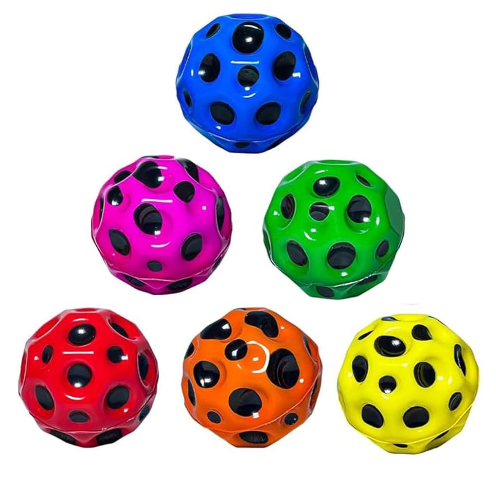 BBLING Super Moon Bouncing Ball, Children's Super hot Moon Shape, Extremely high Bouncing Ball, Improves Hand Eye Coordination, Easy to Grasp and Capture, can be Played Indoors or Outdoors