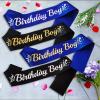 LXYXUUN Birthday Boy Sash Royal Blue, Gold Foil Birthday Sash for Boy Funny Birthday Party Decorations, 10th 11th 15th 16th 18th Bday Sash Gift Ideas view 4