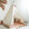 RongFa Teepee Tent for Kids-Portable Children Play Tent Indoor Outdoor (White with Mat) view 1