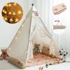 RongFa Teepee Tent for Kids-Portable Children Play Tent Indoor Outdoor (White with Mat) view 2