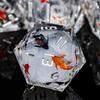 ARUOHHA DND Dice Set Liquid Core Koi Fish Sharp Edged Dragons Dice Compatible with D&D Role Playing Game, RPG Handmade Resin Dungeons Polyhedral D and D Dice Set D20 D12 D10 D8 D6 D4 view 1