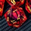 ARUOHHA DND Dragon Eye Dice Liquid Core Red Resin Sharp Edged Dice with Gift Box, Polyhedral D and D Dice Set Handmade Role Playing Game D20 D12 D10 D8 D6 D4 view 1