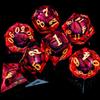 ARUOHHA DND Dragon Eye Dice Liquid Core Red Resin Sharp Edged Dice with Gift Box, Polyhedral D and D Dice Set Handmade Role Playing Game D20 D12 D10 D8 D6 D4 view 2
