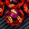ARUOHHA DND Dragon Eye Dice Liquid Core Red Resin Sharp Edged Dice with Gift Box, Polyhedral D and D Dice Set Handmade Role Playing Game D20 D12 D10 D8 D6 D4 view 4