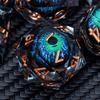 ARUOHHA DND Dragons Eye Dice Liquid Core Blue Green Resin Sharp Edged Dice Set with Gift Box, Compatible with D&D Role Playing Game, Dungeons Polyhedral D and D Dice D20 D12 D10 D8 D6 D4 view 1