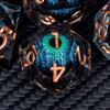 ARUOHHA DND Dragons Eye Dice Liquid Core Blue Green Resin Sharp Edged Dice Set with Gift Box, Compatible with D&D Role Playing Game, Dungeons Polyhedral D and D Dice D20 D12 D10 D8 D6 D4 view 4