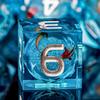 ARUOHHA Liquid Core DND Dice Set, 7pcs Resin Blue Sharp Edged Dragons Dice Compatible with D&D Role Playing Games, Handmade RPG Koi Fish Dungeons Polyhedral Dice Set D20 D12 D10 D8 D6 D4 view 4