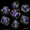 ARUOHHA DND Resin Dice Dragon Eye Dice Liquid Core Purple Sharp Edged Dice Set with Gift Box, Dungeons Polyhedral D and D Dice Set Compatible with D&D Role Playing Game D20 D12 D10 D8 D6 view 2