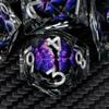 ARUOHHA DND Resin Dice Dragon Eye Dice Liquid Core Purple Sharp Edged Dice Set with Gift Box, Dungeons Polyhedral D and D Dice Set Compatible with D&D Role Playing Game D20 D12 D10 D8 D6 view 4
