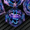 ARUOHHA DND Resin Dice Dragon Eye Dice Liquid Core Purple Sharp Edged Dice Set with Gift Box, Polyhedral D and D Dice Set Compatible with Dungeons Dragons Role Playing Game D20 D12 D10 D8 D6 view 4