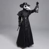 European and American Plague Doctor Costume Bird Beak Crow Long Beak mask Costume Halloween Party (XXXL) Black view 4