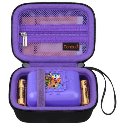 Canboc Hard Carrying Case for Bitzee/Bitzee Disney/Bitzee Magicals Interactive Toy Digital Pet, Virtual Electronic Pets Kids Toys Storage Bag, Black+Purple (Case Only)