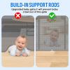 34X120 Extra Wide Safety Retractable Baby Gate, Extra Wide Safety Kids or Pets Gate, 34 Tall, Extends to 120 Extra Wide, Built-in Reinforce Strip Mesh Safety Dog Gate for Stairs,Doorways, Hallways view 4