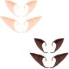 2 Pairs Skin Color and 2 Pairs Brown Elf Ears - Anime Party Dress Up Costume Makeup Masquerade Accessories Halloween Elven Vampire Fairy Ears view 1