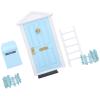 Keenso Enhance Your Dollhouse with Our Exquisitely Crafted Mini Wooden Door Set (Blue)-Tooth Fairy view 1