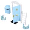 Keenso Enhance Your Dollhouse with Our Exquisitely Crafted Mini Wooden Door Set (Blue)-Tooth Fairy view 4