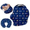 Personalised 7 in 1 Car Seat Cover for Girls and Boys - Multipurpose Breast Feeding Cover, Blue Turtle Print Nursing Cover, Grocery Cart Cover - Birthday Gift for Babies(27"x29") view 1