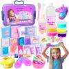 Unicorn Slime Making Kit for Girls - DIY Fluffy Slime Creation Kit with Super Birthday Party Favors view 1