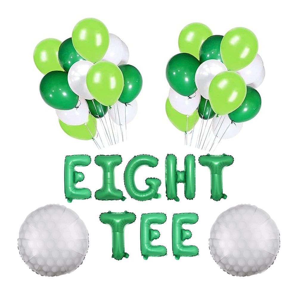 100% LIKED-Eight Tee Balloon Banner, 80th Birthday Golf Theme Birthday, Eight Tee Birthday Golf Party Eight Tee Golf Party Decor, Golf Theme 80th Birthday Party, Eight-Tee Golf Party Decorations