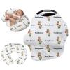 Personalised Car Seat Cover for Babies - Multi-use Carseat Canopy Cover with Name, Green Bear Print Car Seat Covers, Christmas Birthday Gifts for Infant Boys and Girls(27"x29") view 1