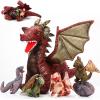 Deekin 7 Pcs Dragon Toy Set 16 Inch Large Dragon Stuffed Animal with 4 Baby Plush and 2 Eggs in Mommy's Belly Dinosaur Plushies Gifts for Boys Girls Birthday(Retro Style) view 1