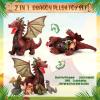 Deekin 7 Pcs Dragon Toy Set 16 Inch Large Dragon Stuffed Animal with 4 Baby Plush and 2 Eggs in Mommy's Belly Dinosaur Plushies Gifts for Boys Girls Birthday(Retro Style) view 4