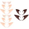 6 Pairs Skin Color and 2 Pairs Brown Elf Ears - Cosplay Fairy Pixie Elf Ears Soft Pointed Ears Tips Anime Party Dress Up Costume Makeup Masquerade Accessories Halloween Elven Vampire Fairy Ears view 1