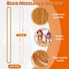 144PCS Bead Necklace, Orange Halloween Bead Necklaces Party Favors, 33" Mardi Gras Beads Necklaces Costume Bulk, Festival Parade Throw Accessories for Mardi Gras Halloween Wedding Celebrations Decor view 2