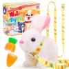 Tagitary Plush Toys Electronic Toy with Sounds,Wiggling Ears,Twitching Mouth and Nose, Interactive Rabbit Toy for Kids with Leash,Easter Christmas Birthday Gift for Toddlers Kids view 1