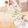 Tagitary Plush Toys Electronic Toy with Sounds,Wiggling Ears,Twitching Mouth and Nose, Interactive Rabbit Toy for Kids with Leash,Easter Christmas Birthday Gift for Toddlers Kids view 2