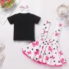 1st Birthday Outfit Girl: Toddler Girl Dress - Baby Infant T-Shirt Mini Tutu Skirt Headband Cake Smash Photo Shoot Mouse Themed Party Supplies Decorations Hot Pink & bow 6-12 Months view 2
