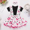 1st Birthday Outfit Girl: Toddler Girl Dress - Baby Infant T-Shirt Mini Tutu Skirt Headband Cake Smash Photo Shoot Mouse Themed Party Supplies Decorations Hot Pink & bow 6-12 Months view 4