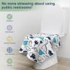 30 Pack Toilet Seat Covers Disposable, Large Waterproof Potty Covers for Toddlers, Kids, and Adults, Individually Wrapped for Travel, Toddler Potty Training for Public Restroom, Airplane, Trip view 4