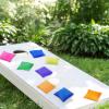 Jenaai 48 Pcs Nylon Bean Bags Colorful Bean Bag, 2.6" x 2.6" Tossing Cornhole Bags(Bright Color) view 4