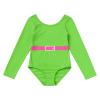 80s Workout Outfit For Girls Kids Retro 1980s Party Fitness Long Sleeve Leotard Gym Yoga Pants Leggings Rainbow Leg Warmers Headband Set Sportwear Green 9-10 Years view 2