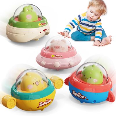 NUMBERFUN Easter Basket Stuffers-4PCS Push Car for Toddlers 1-3,Press and Go Car Toys for Ages 0-2,Baby Toys 6-18 Months,1 Year Old Boy Easter Gifts,First Birthday Gifts Toys for 1 Year Old Boy