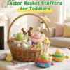 NUMBERFUN Easter Basket Stuffers-4PCS Push Car for Toddlers 1-3,Press and Go Car Toys for Ages 0-2,Baby Toys 6-18 Months,1 Year Old Boy Easter Gifts,First Birthday Gifts Toys for 1 Year Old Boy view 2