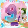Shappy 16 Inch Mermaid Piata Purple Number Birthday Piata Party with Stick Blindfold Confetti for Anniversary Celebration Birthday Decoration Supplies(Number 9) view 3